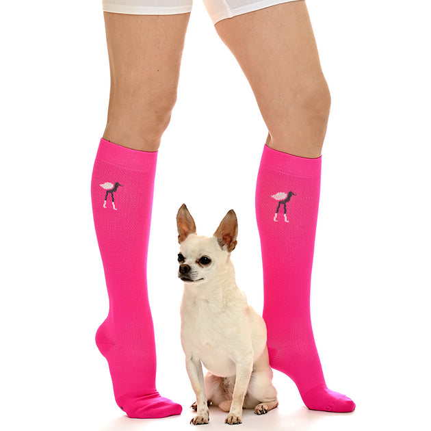 Solid Pink Compression Socks – Lily Trotters